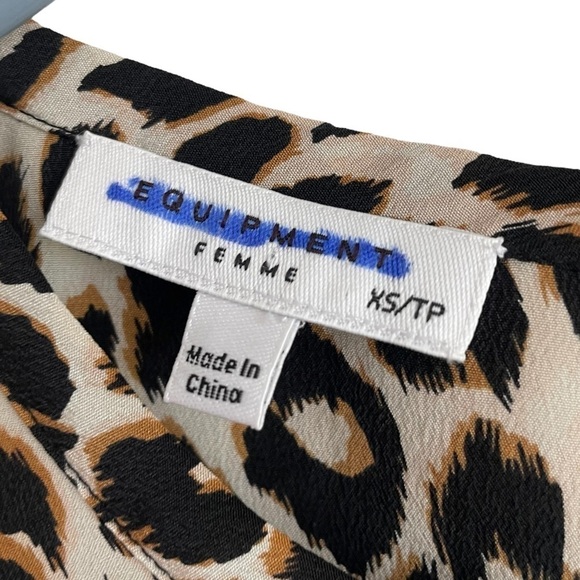 Equipment Aubrey Underground Leopard Dress, Size XS - Picture 7 of 10